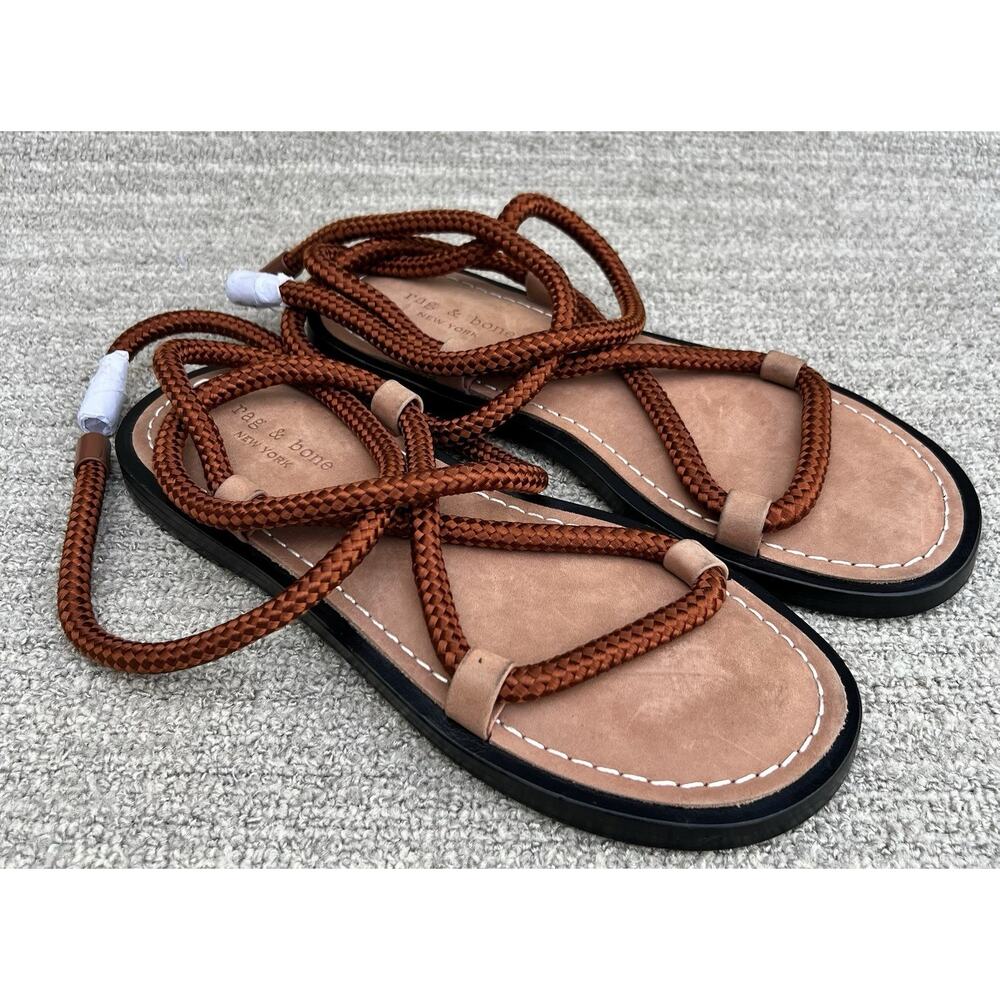 rag & bone Infinity Brown Sandal Leather and Nylon Women's Size 8 US NEW - Picture 3 of 16